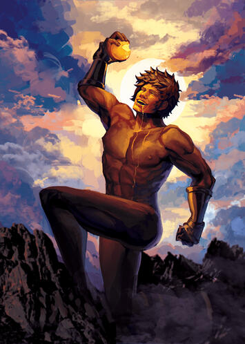 Single char. full-body w/ bg