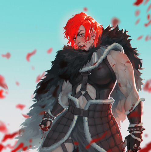 Single char. half-body