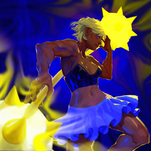 Single char. half-body