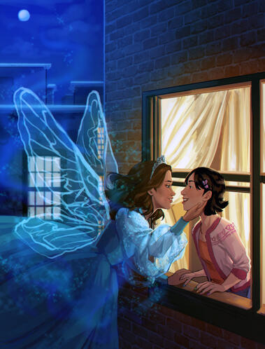 Two char. HB w/ shading &amp; BG