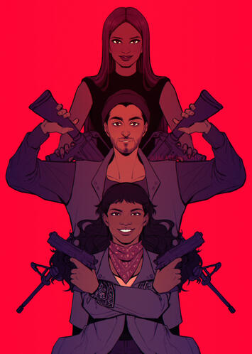 Three char. FB + additional (guns)